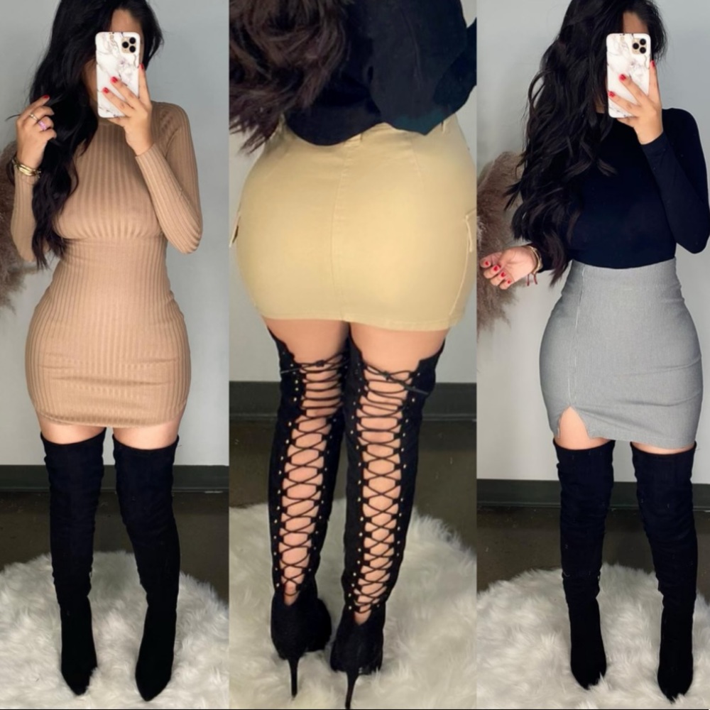High Heel Open Back Corset Lace Up Thigh High Boot - Picture 7 of 12